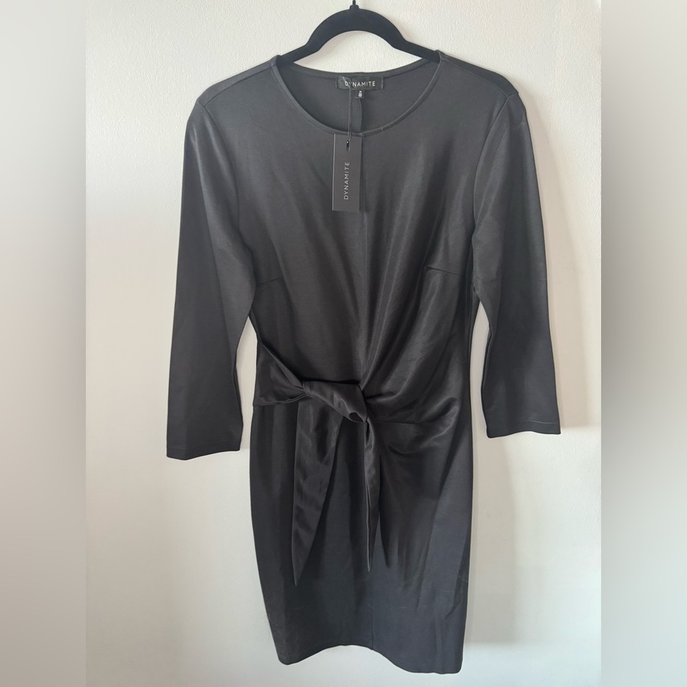 Dynamite Black Long Sleeve Dress